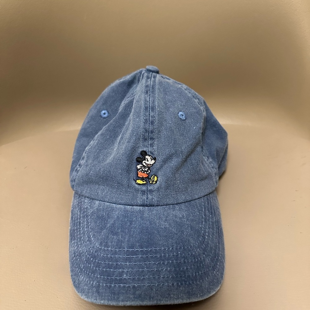 Blue Denim Cap with Mickey Mouse Embroidery